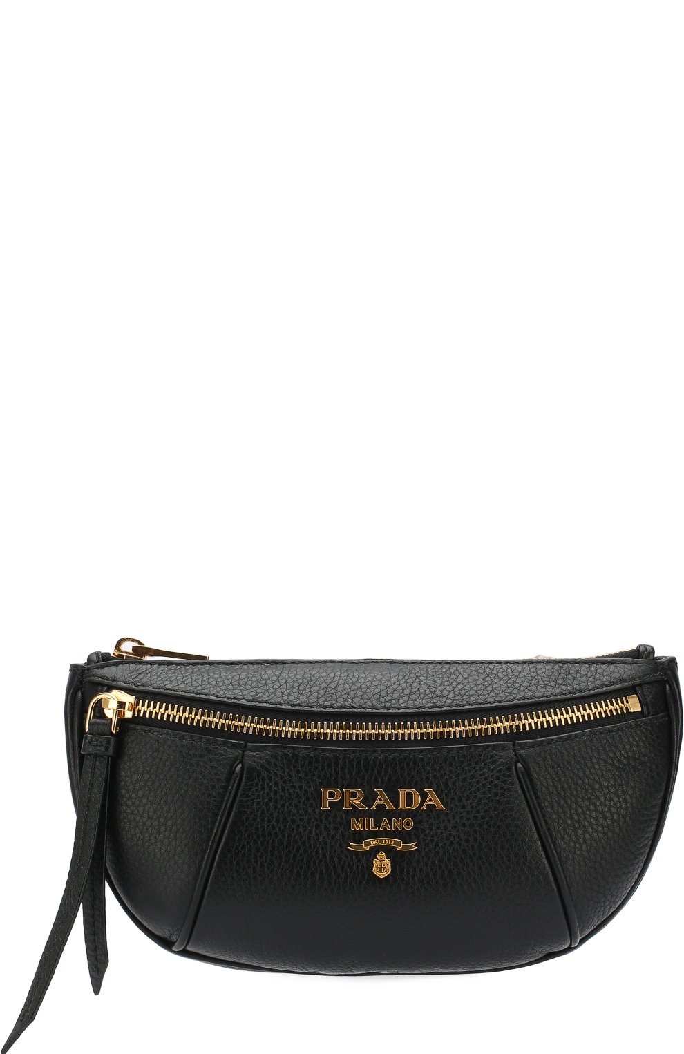 Поясная сумка из кожи PRADA черного цвета по цене 85000 руб., арт. 1BL008-2BBE-F0002-4OO, фото 1 Поясная сумка из кожи PRADA, арт. 1BL008-2BBE-F0002-4OO, фото 1