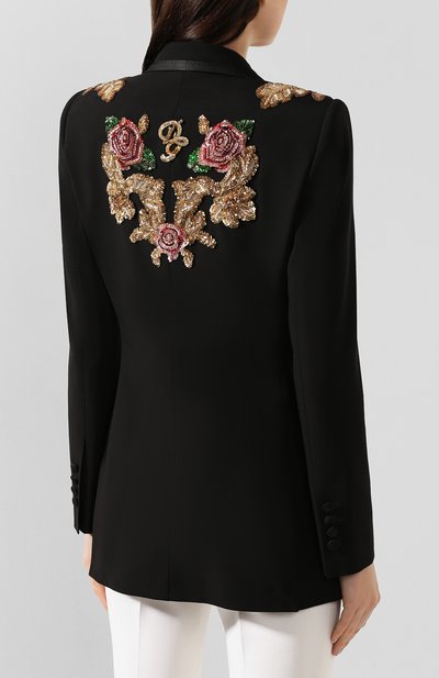 Жакет из смеси шерсти и шелка DOLCE & GABBANA, арт. F297QZ/FUBAJ, фот о 4