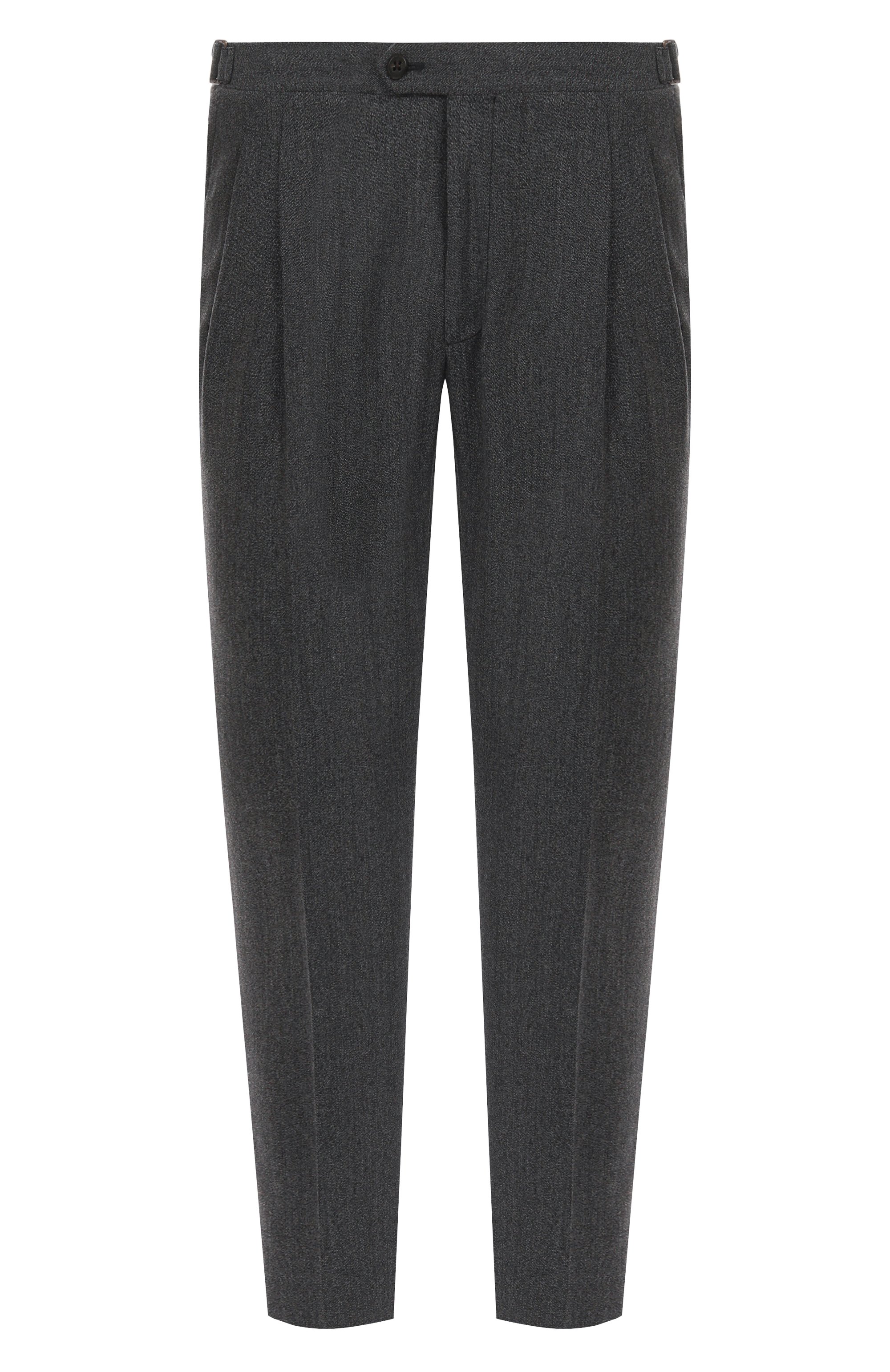 Брюки из шерсти и хлопка CORNELIANI темно-серого цвета по цене 54450 руб., арт. 264L21-2618331, фото 1 Брюки из шерсти и хлопка CORNELIANI, арт. 264L21-2618331, фото 1