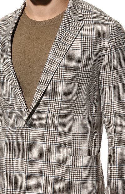 Пиджак изо льна и шерсти ZEGNA бежевого цвета по цене 264500 руб., арт. 349521/1DJSS0, фото 5 Пиджак изо льна и шерсти ZEGNA, арт. 349521/1DJSS0, фото 5