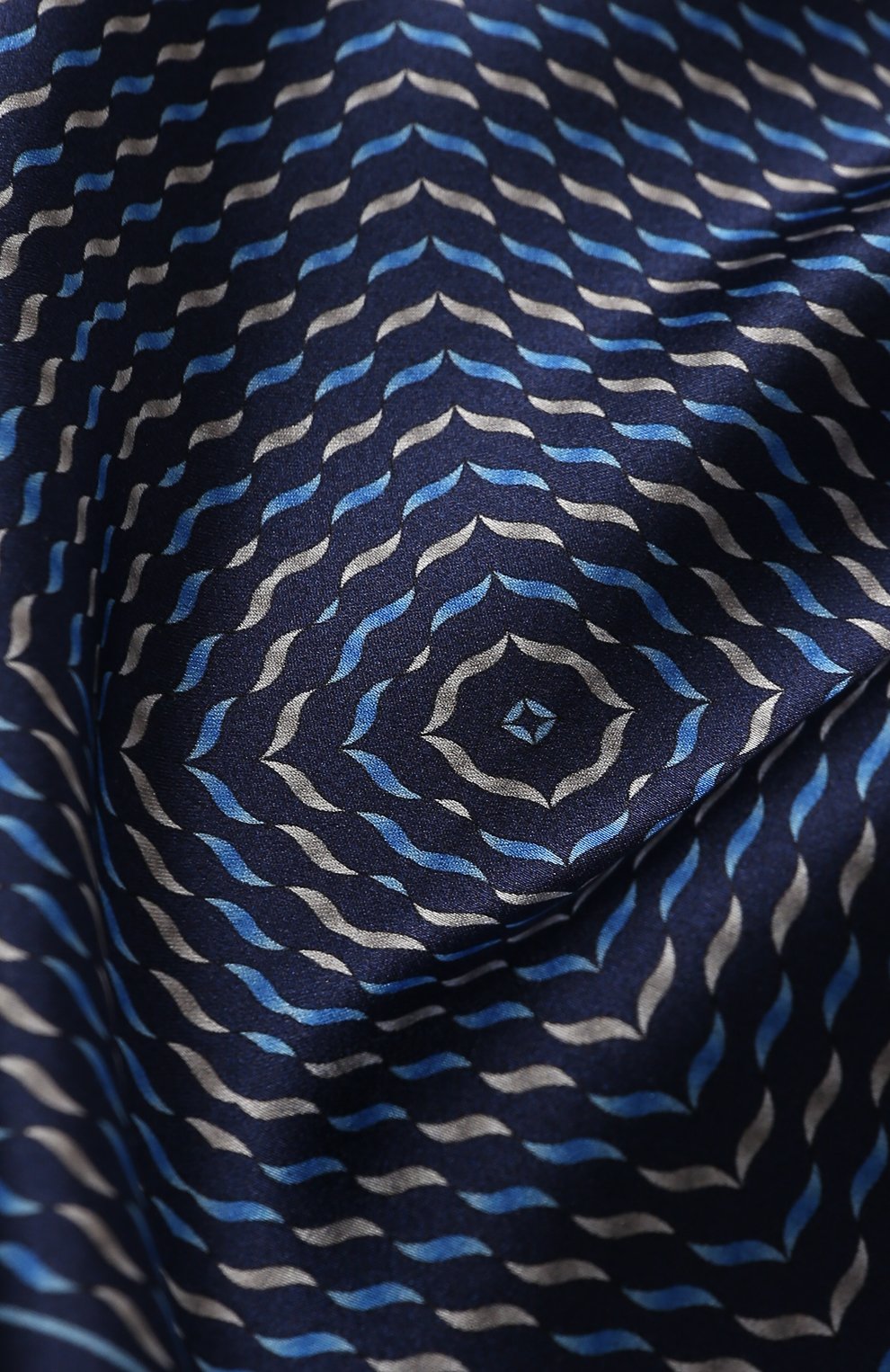 Шелковый платок ZILLI темно-синего цвета по цене 8995 руб., арт. 50196/HANDKERCHIEF, фото 3 Шелковый платок ZILLI, арт. 50196/HANDKERCHIEF, фото 3