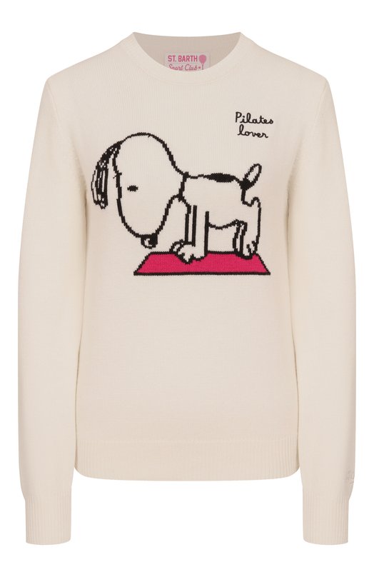 Пуловер из шерсти и вискозы MC2 Saint Barth QUE0010-04133I/NEW QUEEN Кремовый QUE0010-04133I/NEW QUEEN