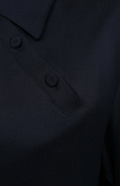 Шелковая блузка GIORGIO ARMANI темно-синего цвета по цене 128500 руб., арт. 1WHCC01I/T02MU, фото 5 Шелковая блузка GIORGIO ARMANI, арт. 1WHCC01I/T02MU, фото 5