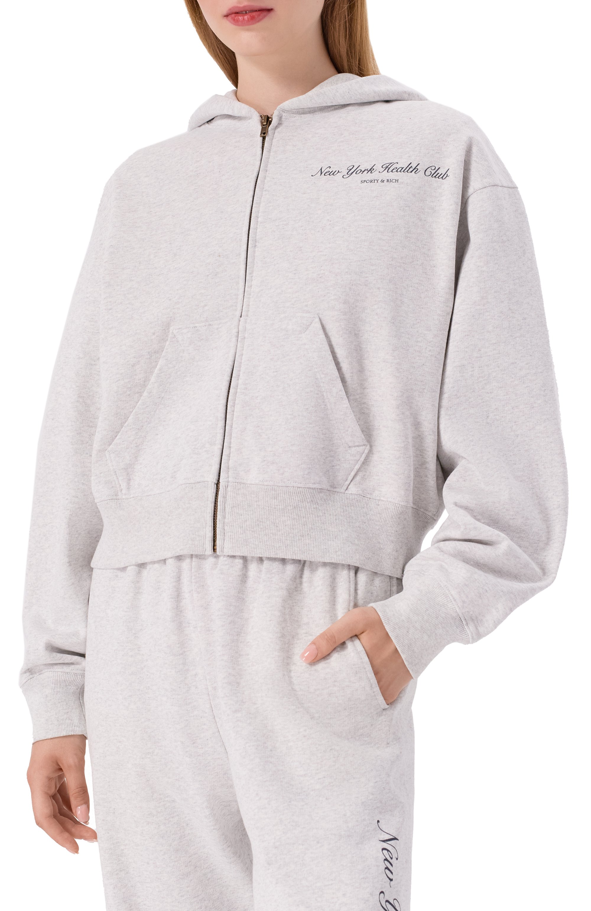 Хлопковая толстовка SPORTY AND RICH, арт. ST068602043GY03, фото 3