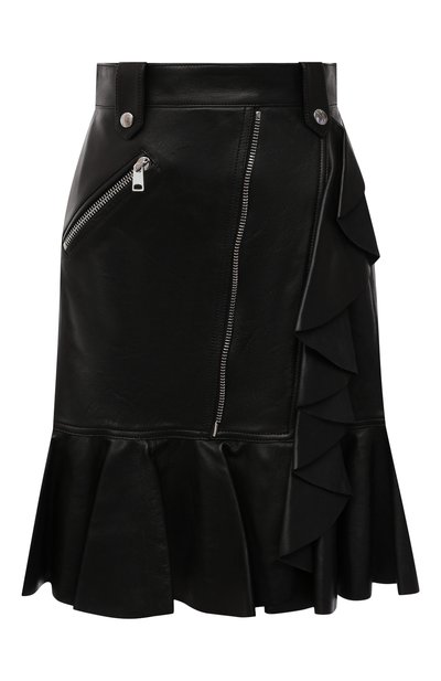 Кожаная юбка ALEXANDER MCQUEEN, арт. 668445/Q5AGK, фото 1