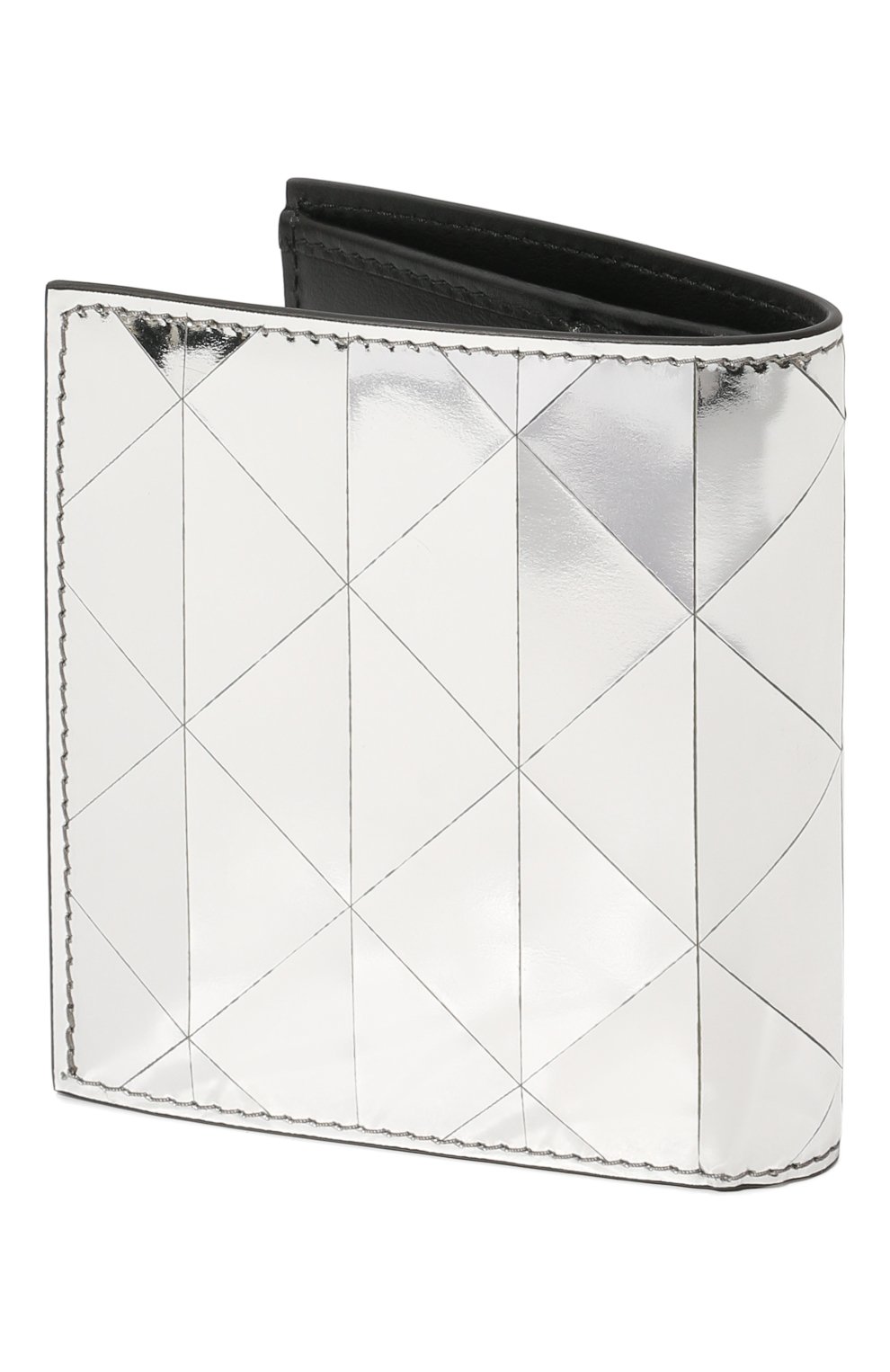 Кожаное портмоне PRADA серебряного цвета по цене 55000 руб., арт. 2MO004-2D0F-F0118, фото 2 Кожаное портмоне PRADA, арт. 2MO004-2D0F-F0118, фото 2