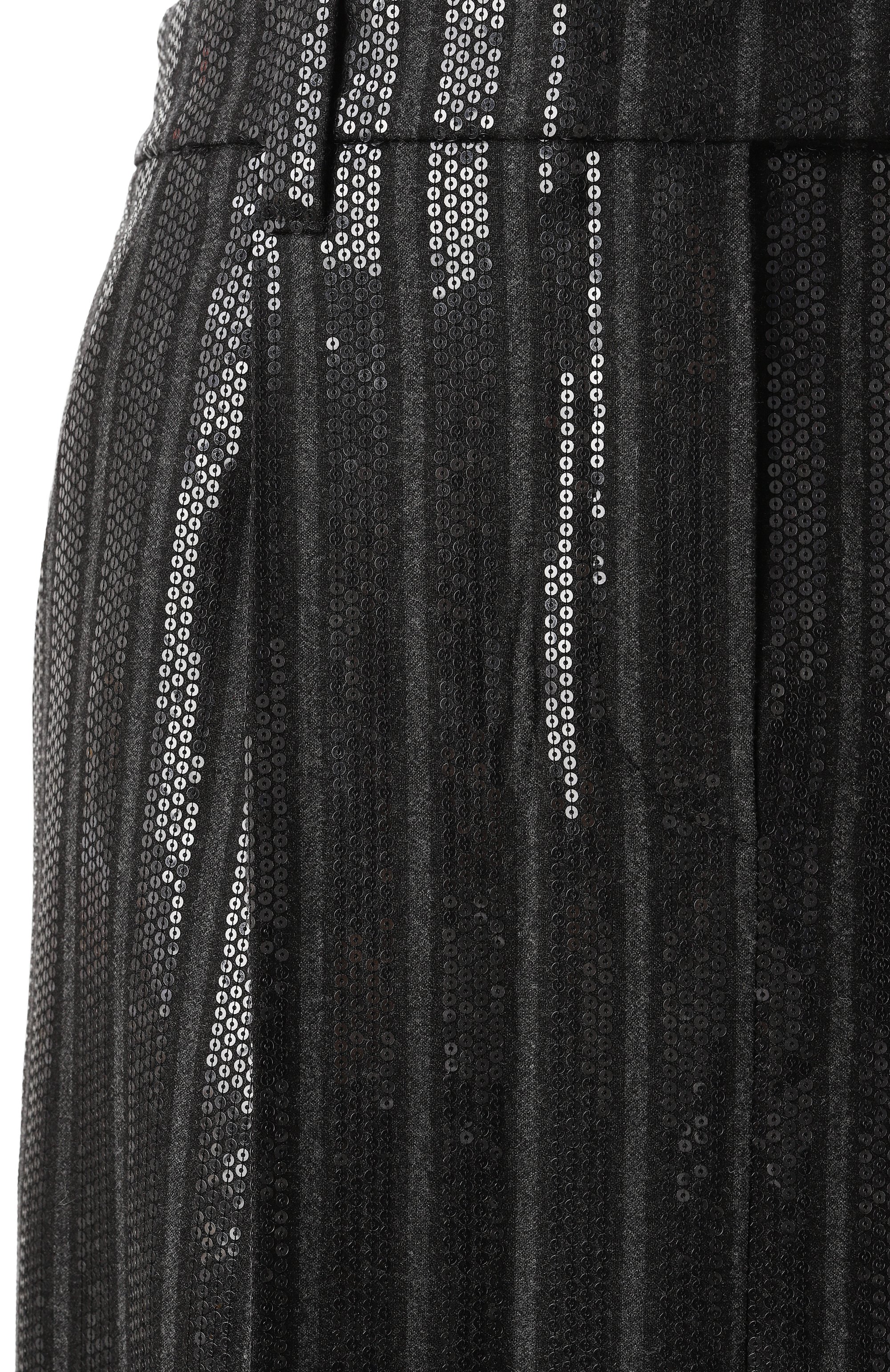 Шерстяная юбка с отделкой пайетками BRUNELLO CUCINELLI, арт. MB009G3698, фото 6