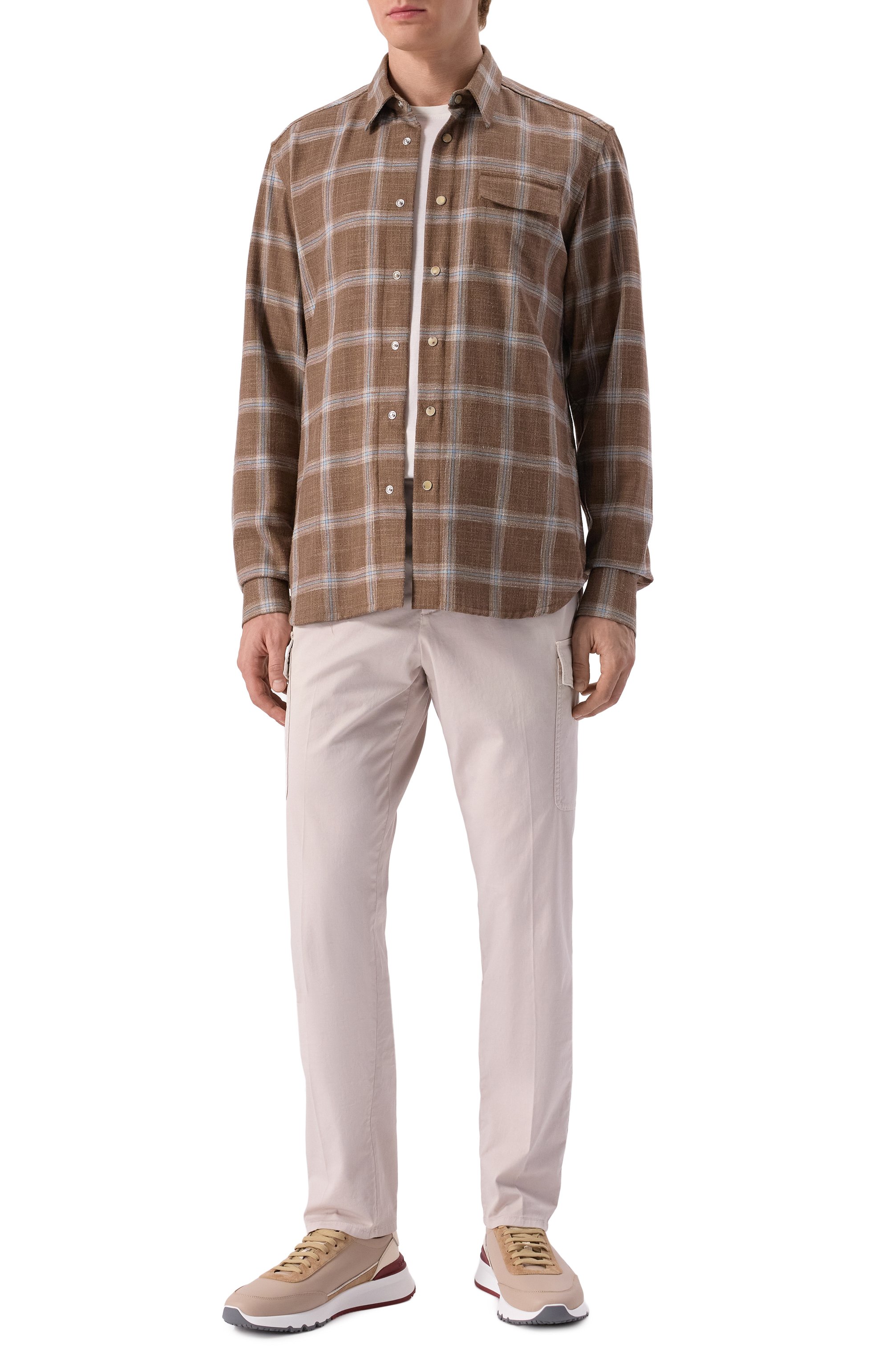 Рубашка из шерсти и шелка KITON, арт. UMCBUBAK0616E08, фото 2