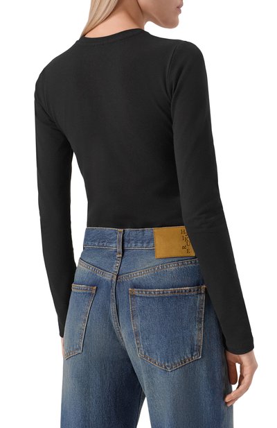 Хлопковое боди COMME DES FUCKDOWN черного цвета по цене 6725 руб., арт. CFABW01383, фото 4 Хлопковое боди COMME DES FUCKDOWN, арт. CFABW01383, фото 4