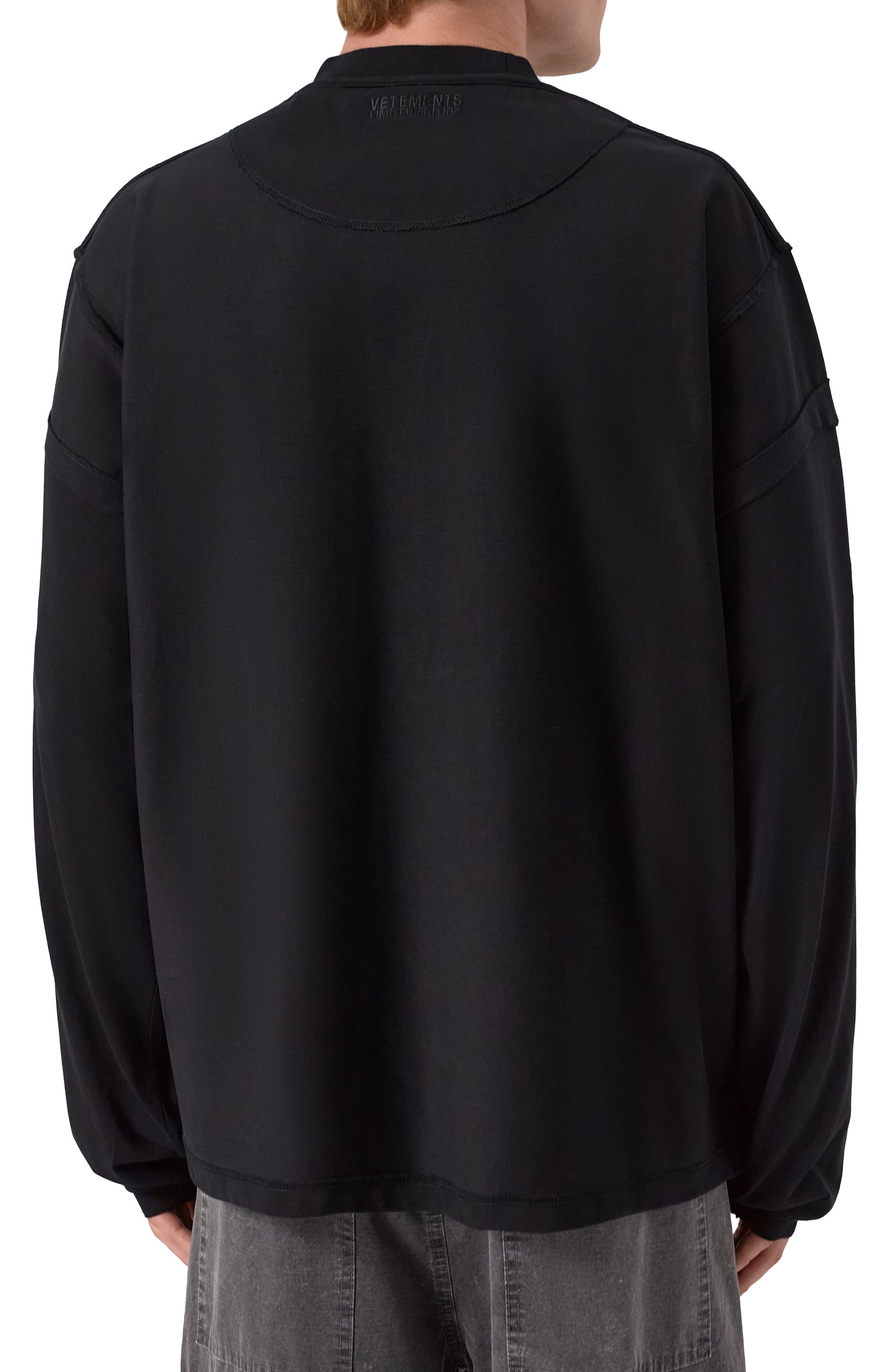 Хлопковый лонгслив VETEMENTS, арт. UH76LS790B, фото 4