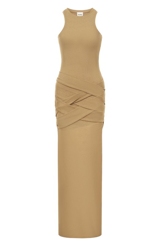 Шерстяное платье Nanushka ARISA Бежевый ARISA