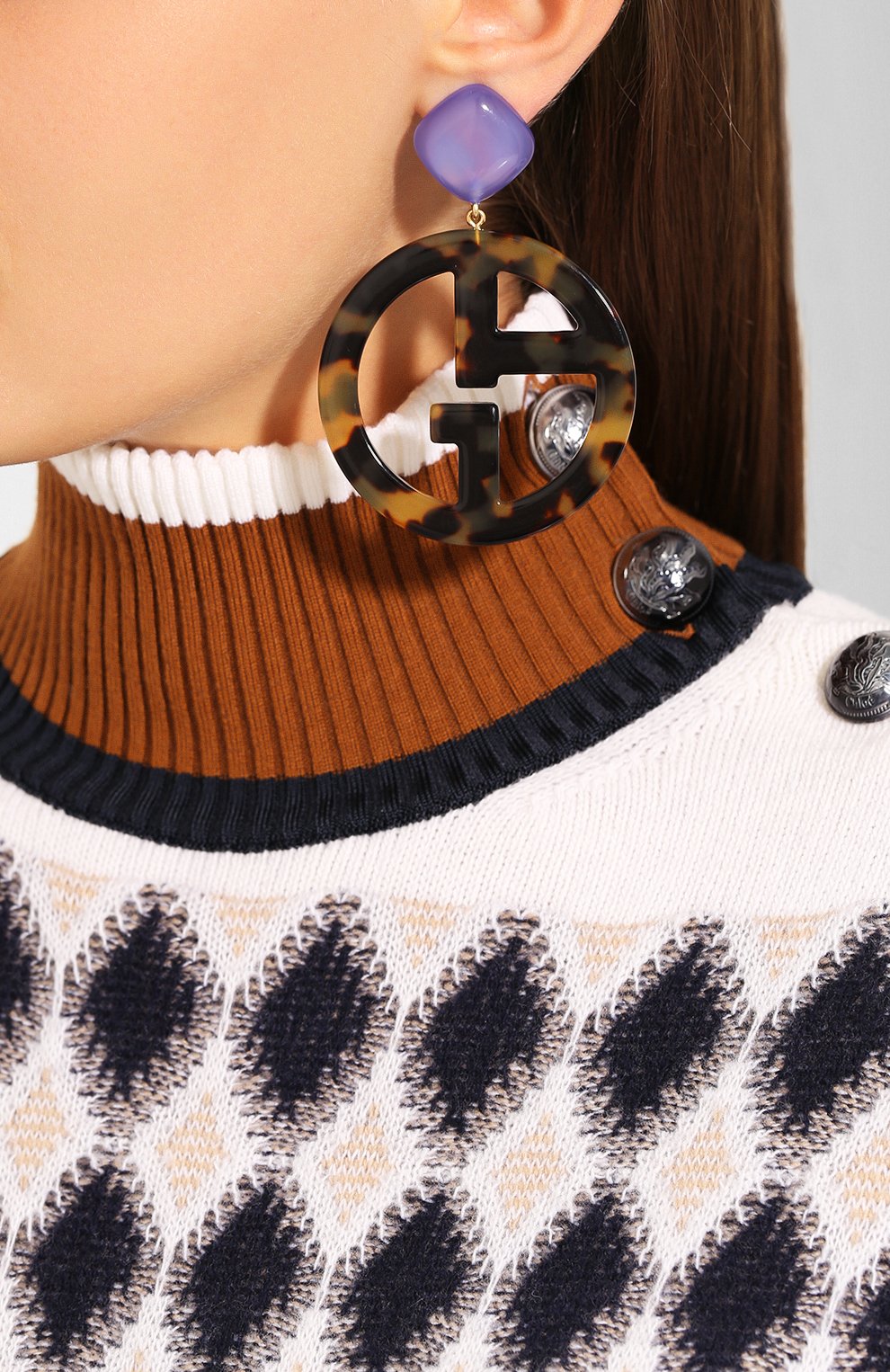 Клипсы GIORGIO ARMANI разноцветного цвета по цене 38200 руб., арт. 61S643/0P763, фото 2 Клипсы GIORGIO ARMANI, арт. 61S643/0P763, фото 2