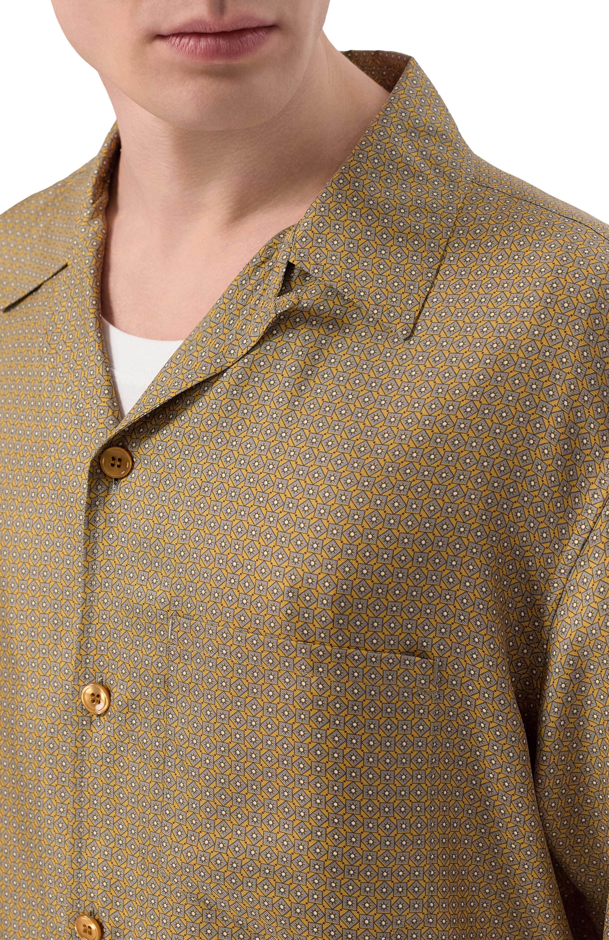 Шелковая рубашка SAINT LAURENT, арт. 860621/Y2N62, фото 5