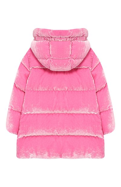 Пуховое пальто с текстильной отделкой и капюшоном MONCLER ENFANT, арт. D2-954-49931-05-549GN/4-6A, фото 2
