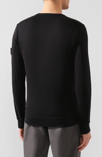 Хлопковый свитшот STONE ISLAND черного цвета по цене 22150 руб., арт. 721561759, фото 4 Хлопковый свитшот STONE ISLAND, арт. 721561759, фото 4