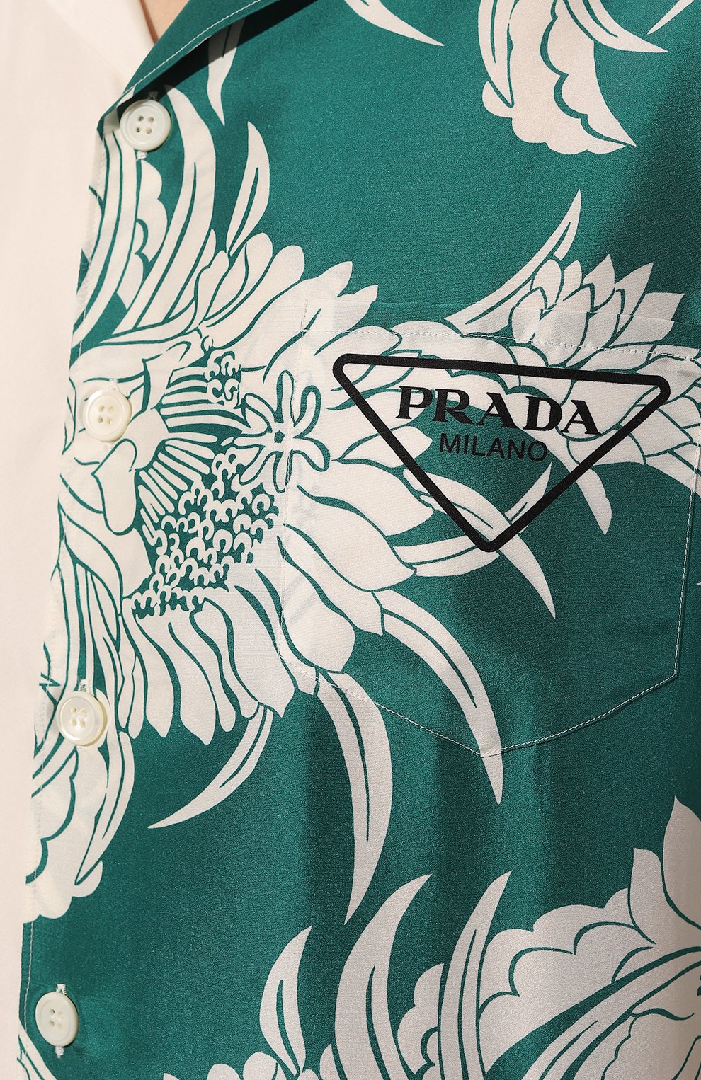 Шелковая рубашка PRADA, арт. UCS406-1ZW1-F0363-212, фото 5
