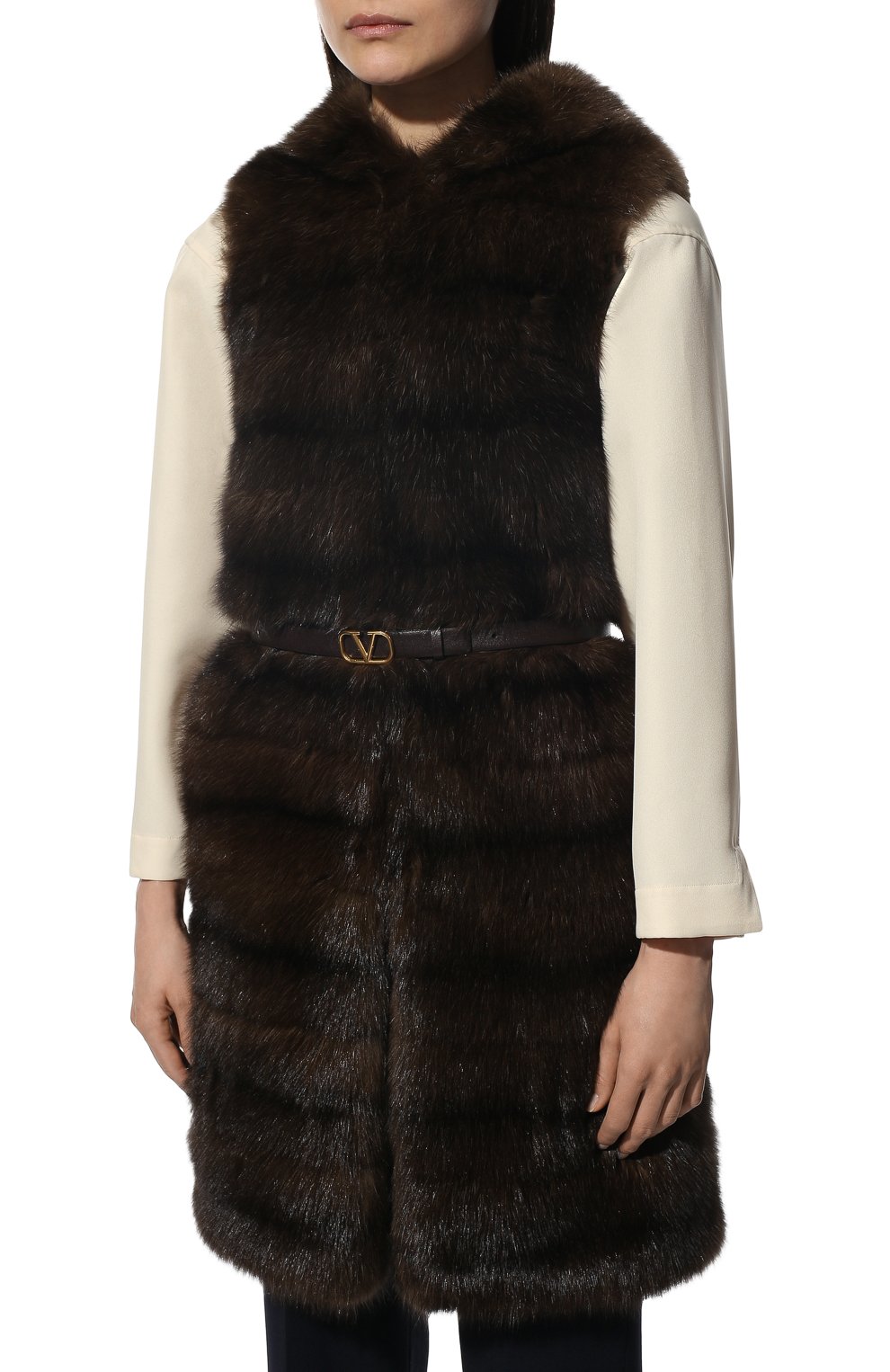 Жилет из меха соболя VALENTINO, арт. SF3FC2583AF, фото 3
