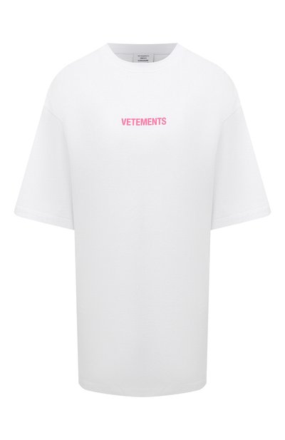 Женская хлопковая футболка VETEMENTS, арт. UE52TR120W 1602/W