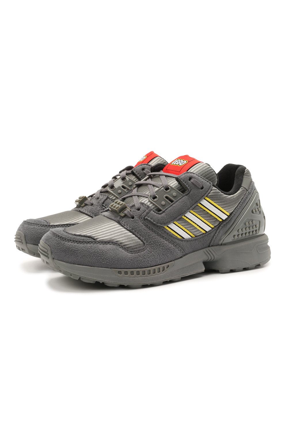 Кроссовки adidas zx 8000 x lego ADIDAS ORIGINALS серого цвета для