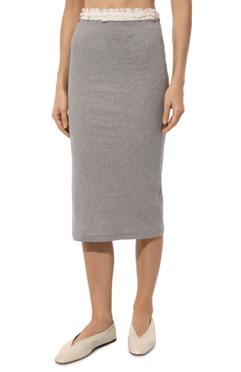 Хлопковая юбка JIL SANDER, арт. J40FV0105/JTN357, фото 3