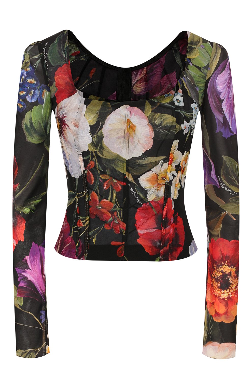 Шелковый топ DOLCE & GABBANA разноцветного цвета по цене 156500 руб., арт. F7307T/FSAYL, фото 1 Шелковый топ DOLCE & GABBANA, арт. F7307T/FSAYL, фото 1