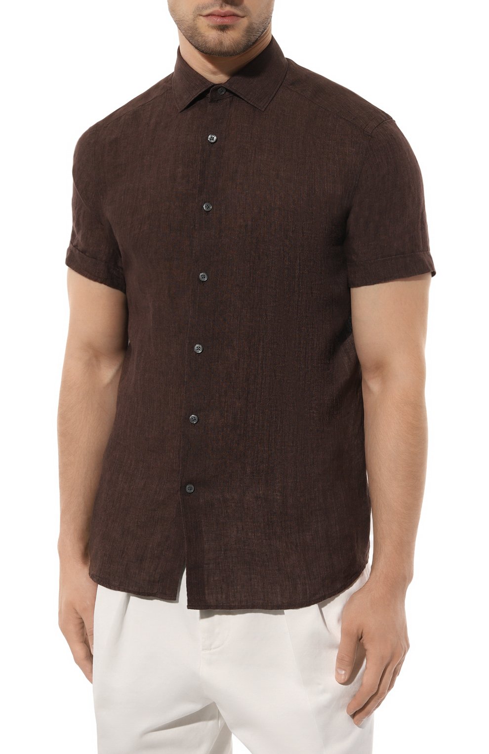 Льняная рубашка ZEGNA, арт. UDX38A7/SCF5, фото 3