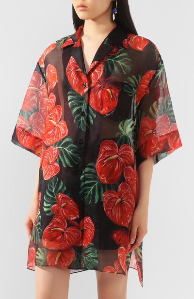 Шелковая рубашка DOLCE & GABBANA, арт. F5M87T/IS1D0, фото 3