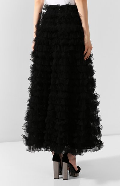Юбка VALENTINO черного цвета по цене 545500 руб., арт. SB3RA5354N8, фото 4 Юбка VALENTINO, арт. SB3RA5354N8, фото 4