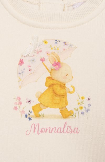 Хлопковый свитшот MONNALISA, арт. 39H609, фото 3