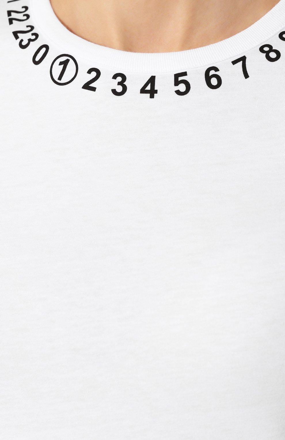 Хлопковая футболка MAISON MARGIELA белого цвета по цене 23050 руб., арт. S51GC0434/S23525, фото 5 Хлопковая футболка MAISON MARGIELA, арт. S51GC0434/S23525, фото 5