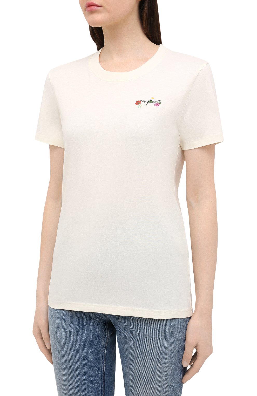 Хлопковая футболка OFF-WHITE, арт. 0WAA049R21JER003, фото 3