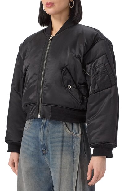 Утепленный бомбер ALEXANDER WANG черного цвета по цене 112500 руб., арт. 1WC1253278, фото 3 Утепленный бомбер ALEXANDER WANG, арт. 1WC1253278, фото 3