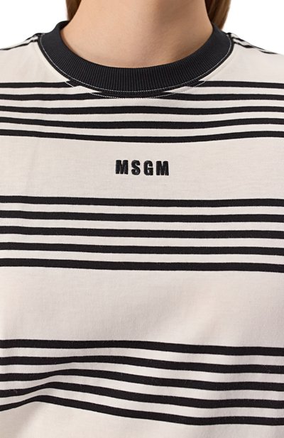 Хлопковая футболка MSGM, арт. 3841MDM138/257128, фото 5