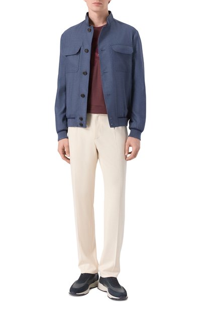 Мужской бомбер из шелка и шерсти STEFANO RICCI, арт. M7J6100110/KL003U