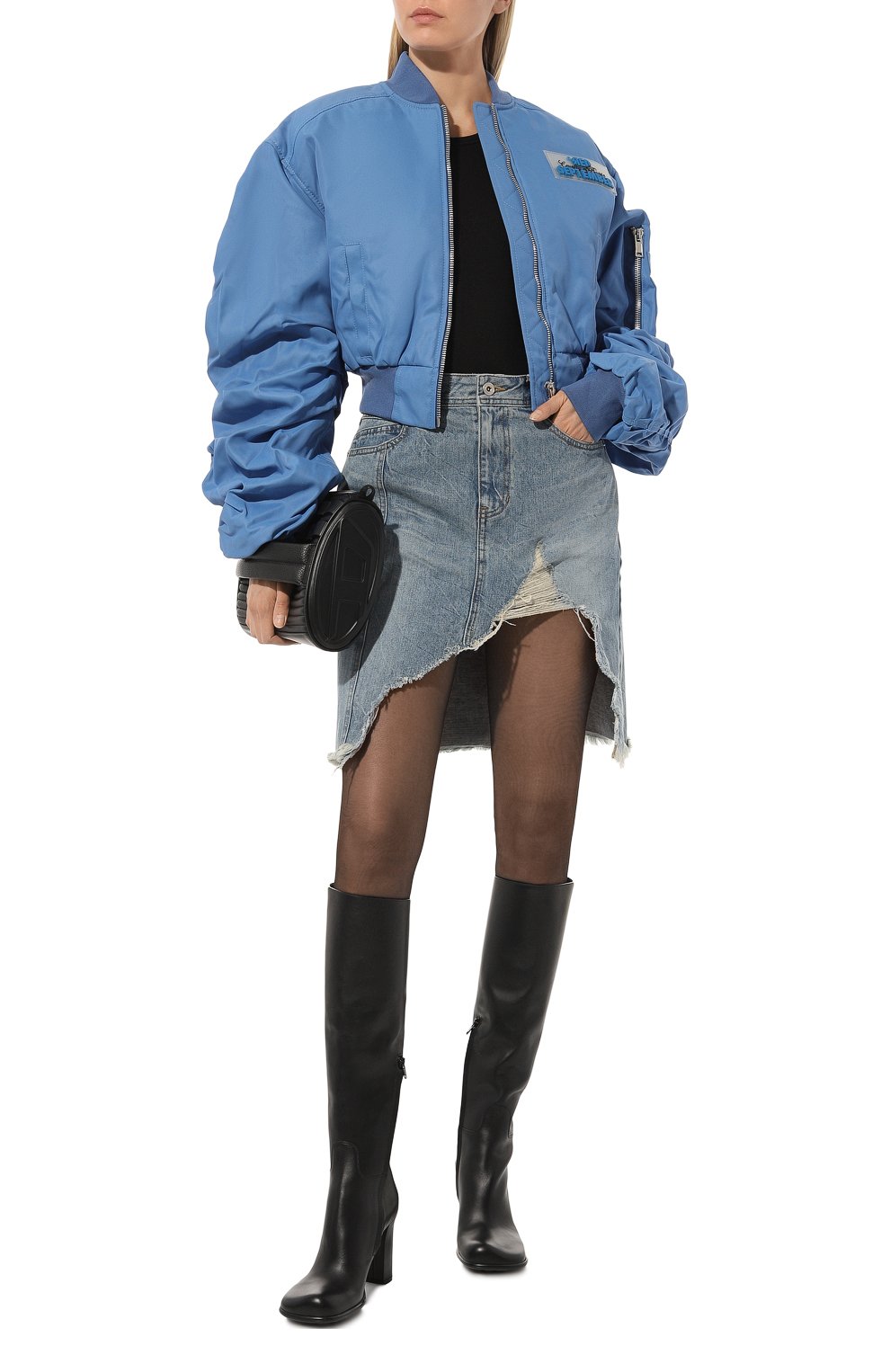 Бомбер RED SEPTEMBER голубого цвета по цене 62990 руб., арт. RSFW23-W15, фото 2 Бомбер RED SEPTEMBER, арт. RSFW23-W15, фото 2