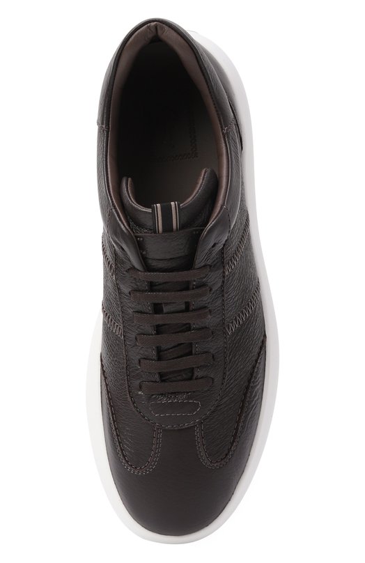 Кожаные кеды Olympia Brioni QHLW0L/P7731 Коричневый  QHLW0L/P7731 Фото 5