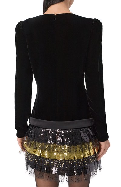 Платье с отделкой пайетками VALENTINO черного цвета по цене 1130000 руб., арт. 7B0VAGD1/9Q9, фото 3 Платье с отделкой пайетками VALENTINO, арт. 7B0VAGD1/9Q9, фото 3