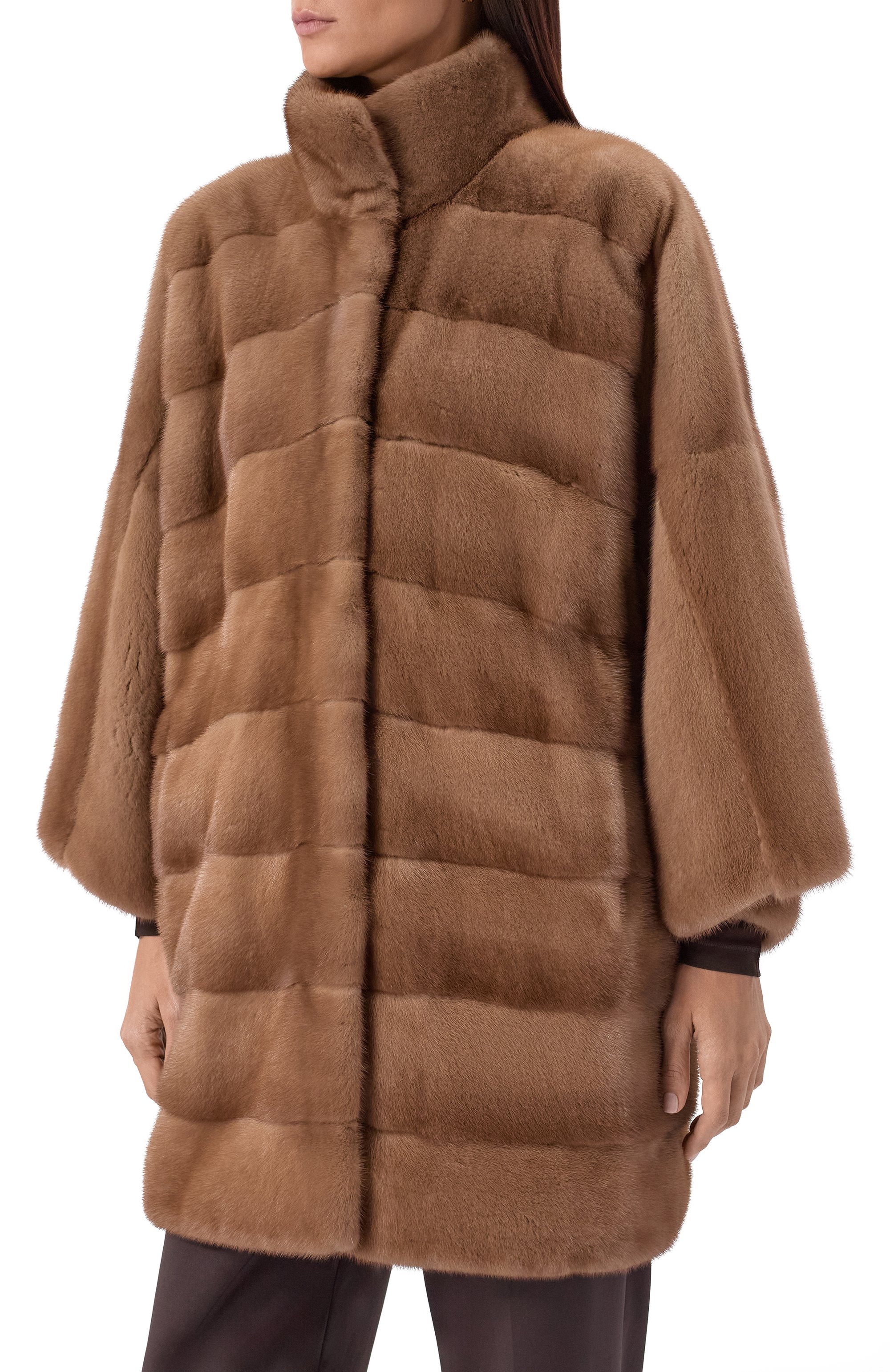 Шуба из норки KITON темно-бежевого цвета по цене 3145000 руб., арт. D60684K0538F54, фото 3 Шуба из норки KITON, арт. D60684K0538F54, фото 3