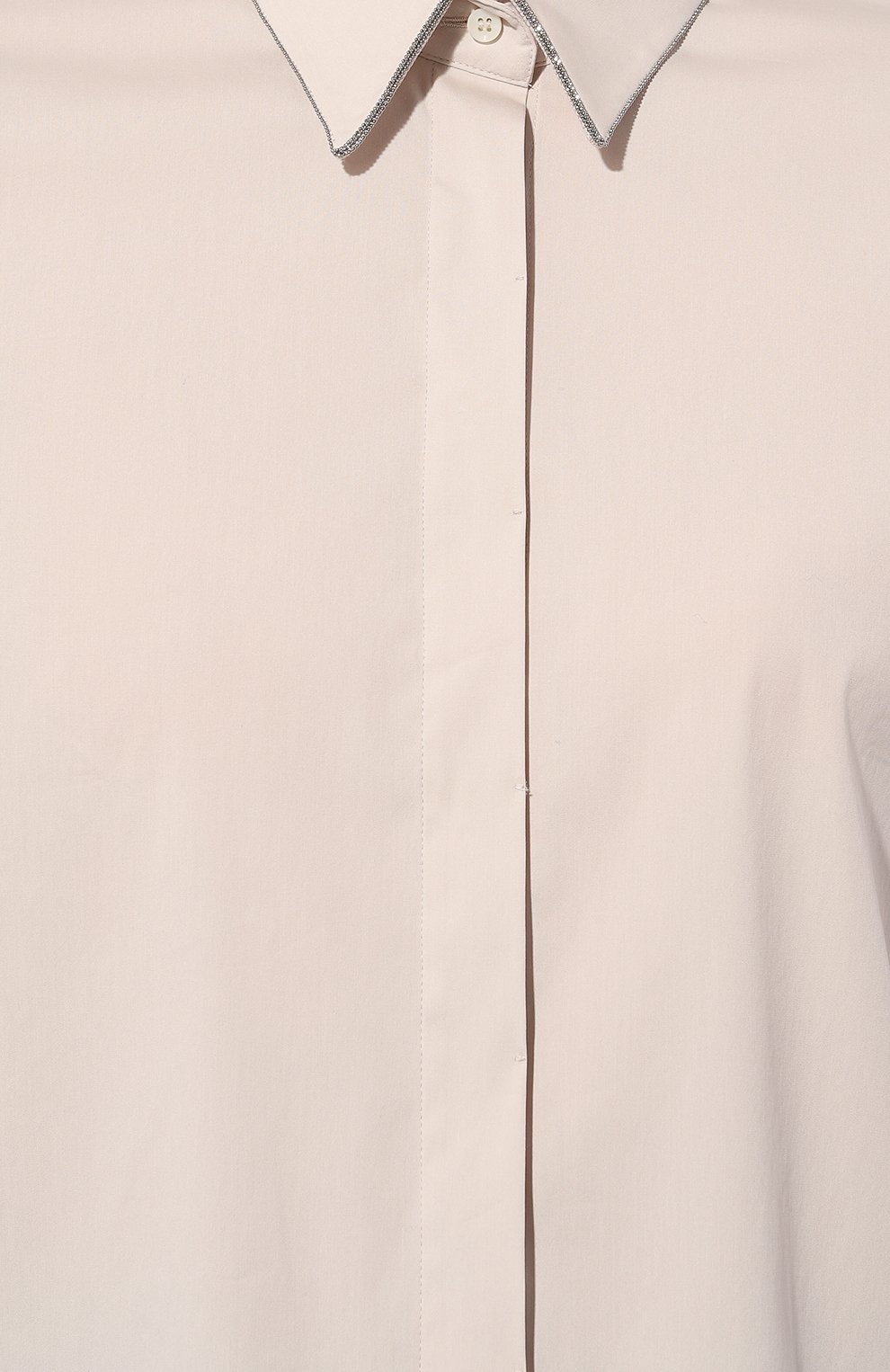 Хлопковая рубашка BRUNELLO CUCINELLI кремового цвета по цене 120000 руб., арт. M0091B1367, фото 5 Хлопковая рубашка BRUNELLO CUCINELLI, арт. M0091B1367, фото 5