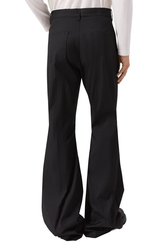 Хлопковые брюки Rick Owens RU02E1335/TE Чёрный  RU02E1335/TE Фото 4