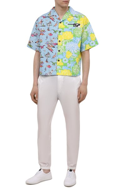 Текстильные кеды PRADA, арт. 2EG326-W08-F0009, фото 2