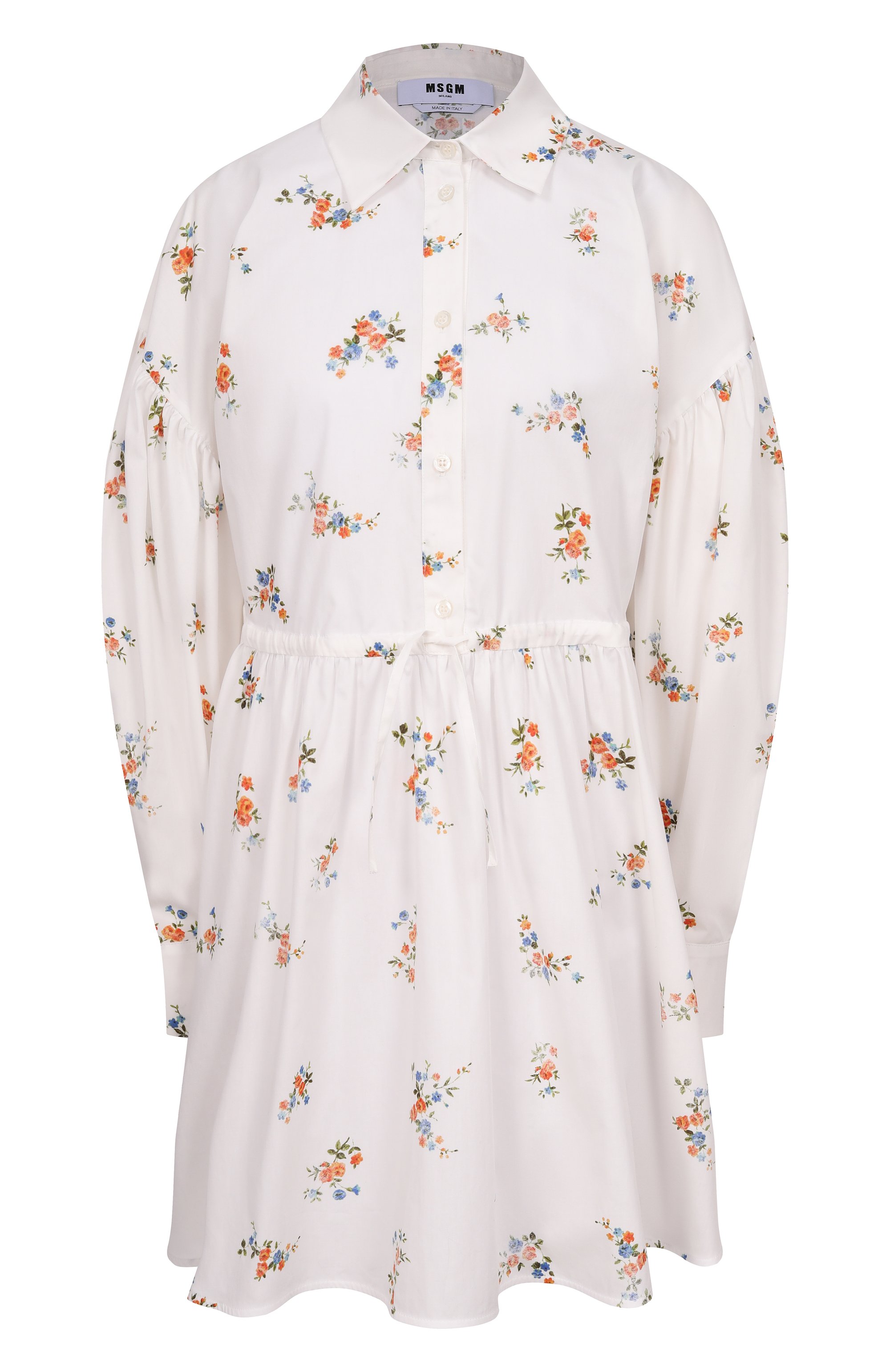 Хлопковое платье MSGM белого цвета по цене 68900 руб., арт. 4041MDA36/267157, фото 1 Хлопковое платье MSGM, арт. 4041MDA36/267157, фото 1