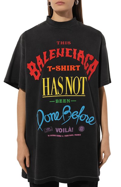 Хлопковая футболка BALENCIAGA, арт. 787349/TQVW4, фото 3