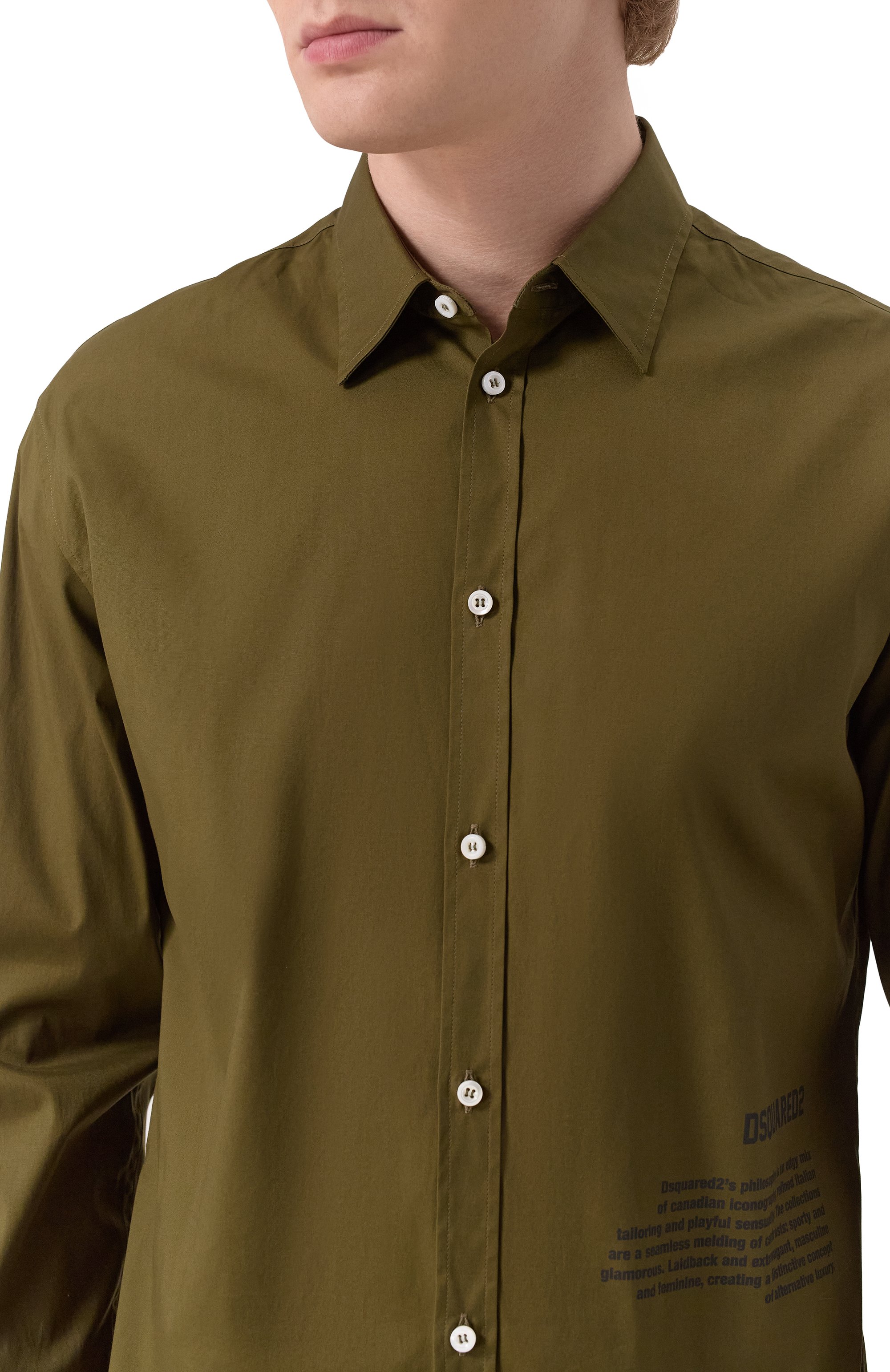 Хлопковая рубашка DSQUARED2, арт. S74DM0914/S44131, фото 5