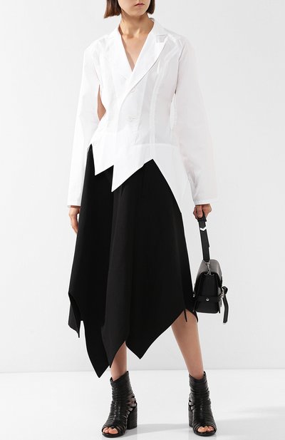 Хлопковая блуза асимметричного кроя YOHJI YAMAMOTO, арт. FW-J07-001, фото 2