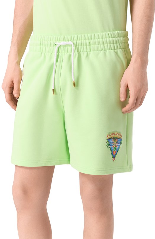 Хлопковые шорты Casablanca M-SP26-JTR-003-09-EX-BC Зелёный  M-SP26-JTR-003-09-EX-BC Фото 3