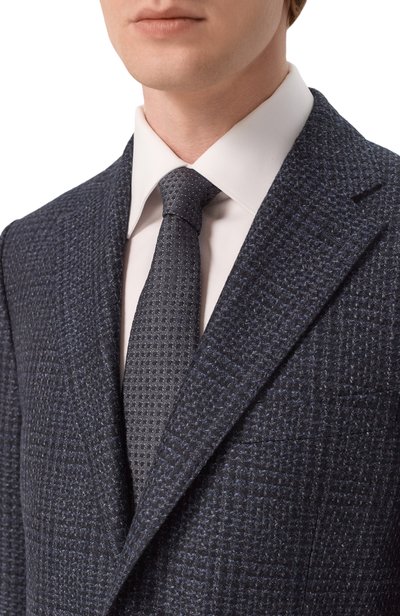 Галстук из шелка и шерсти CANALI, арт. 18/HJ04636, фото 2