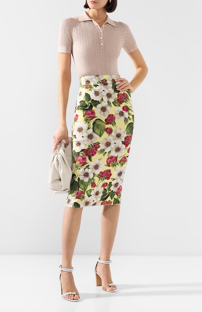 Шелковое поло DOLCE & GABBANA бежевого цвета по цене 122000 руб., арт. FX715T/JASKM, фото 2 Шелковое поло DOLCE & GABBANA, арт. FX715T/JASKM, фото 2