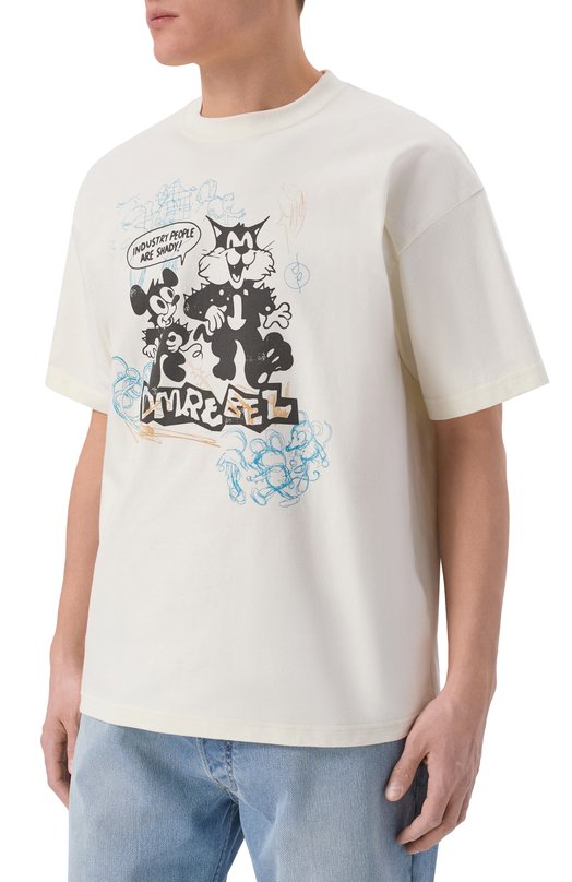 Хлопковая футболка DOMREBEL M SHADY/T-SHIRT Кремовый  M SHADY/T-SHIRT Фото 3