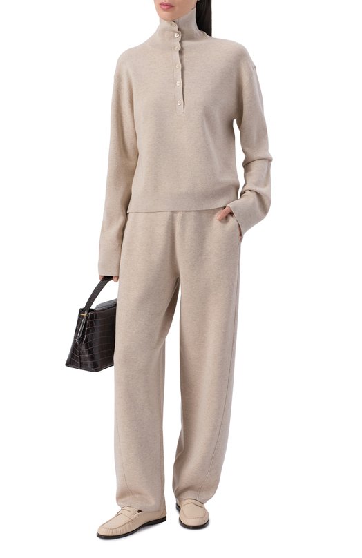 Брюки из шерсти и хлопка 12 STOREEZ 135454 Бежевый  135454 Фото 2